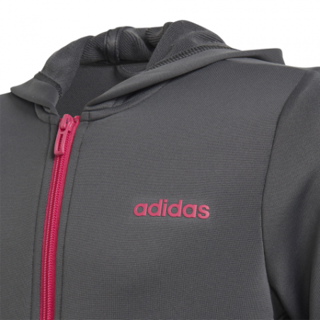 Chaqueta Gris Adidas Lin Fz HD Niñas