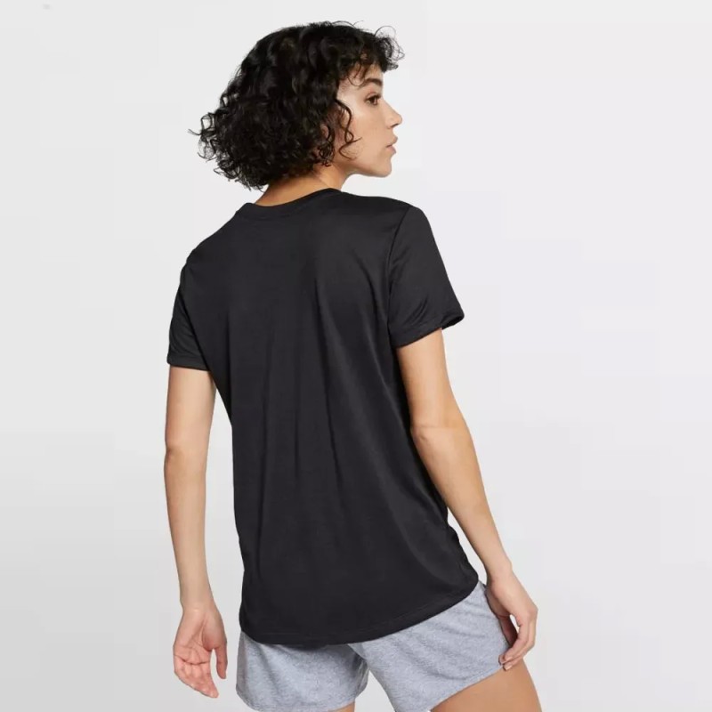 Camiseta Negra  Nike  Mujer Dry Leg Tee Crew AQ3210-010