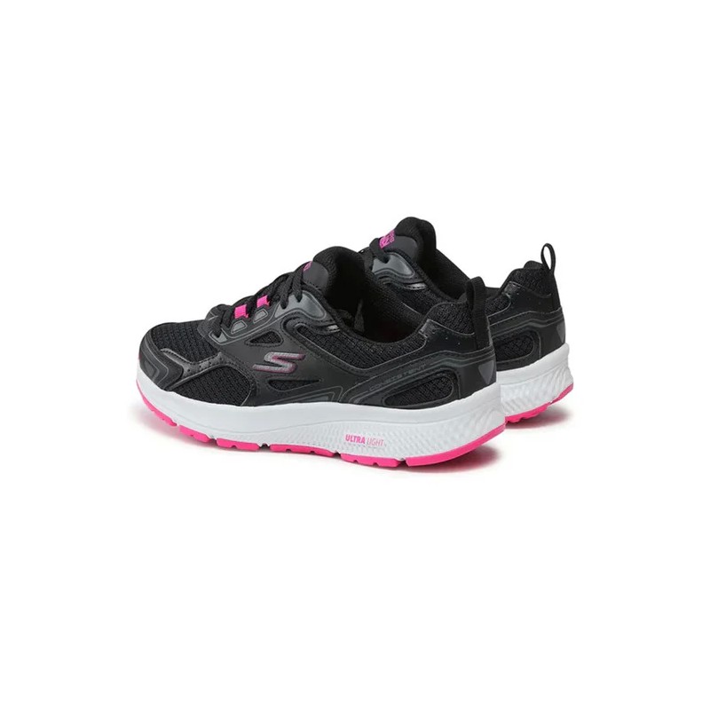 TENIS  SKECHERS NEGRO ROSA RUNNING MUJER 128075BKPK