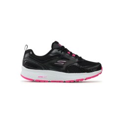 TENIS  SKECHERS NEGRO ROSA RUNNING MUJER 128075BKPK