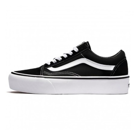 Tenis Negros Vans Ward Platform Mujer