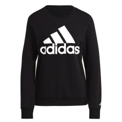 Buzo Negro Adidas Femenino ess Logo Holgado GM5519