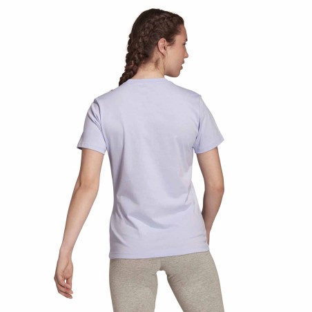 Camiseta Violeta Adidas Mujer Loungewear ess logo H07809