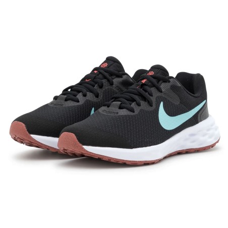 Tenis Negro Nike Junior  Revolution 6 Gs dd1096-012