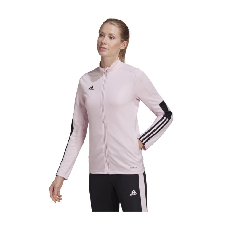 Chaqueta Rosa-negro Adidas Mujer Tiro Essential HE7159