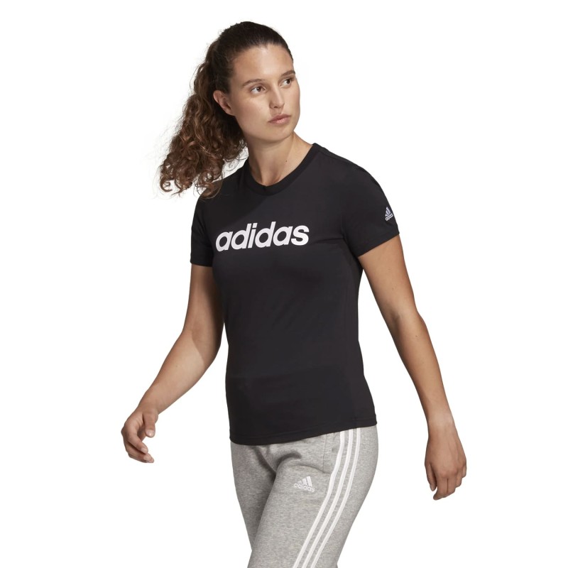 Camiseta Negra Adidas Mujer W Lin T GL0769