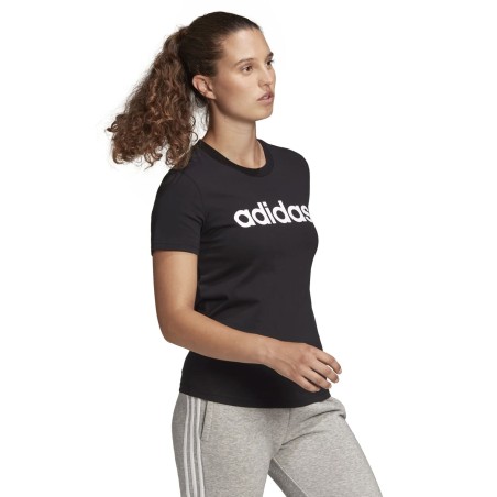 Camiseta Negra Adidas Mujer W Lin T GL0769