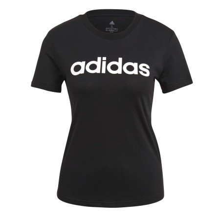 Camiseta Negra Adidas Mujer W Lin T GL0769