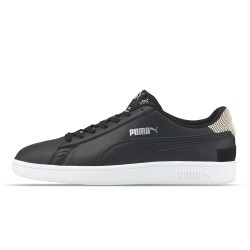 Tenis Negro Puma Hombre Bajo Smash V2 Patchwork