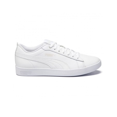 Tenis  Blanco Puma Mujer  Smash V2 L