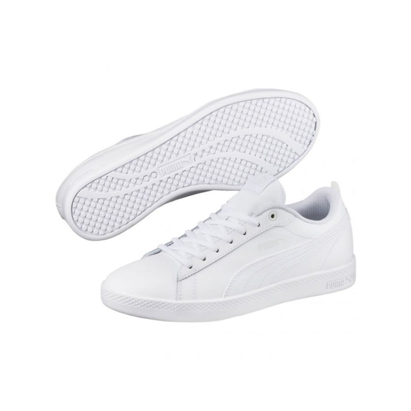 Tenis  Blanco Puma Mujer  Smash V2 L