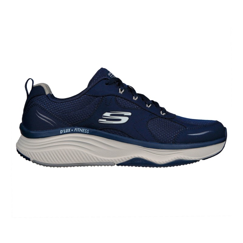 Tenis Skechers Azul Hombre Relaxed Fit D'Lux Fitness Perfect Timing