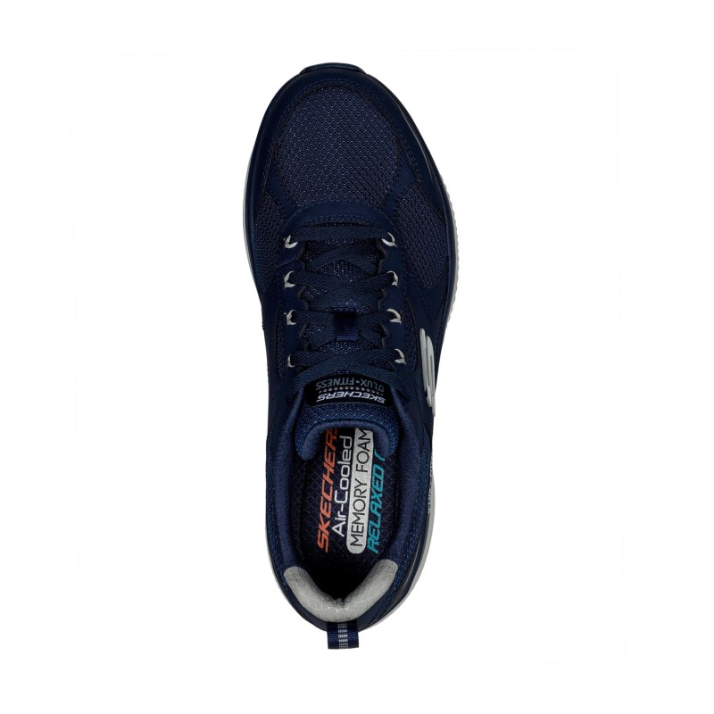 Tenis Skechers Azul Hombre Relaxed Fit D'Lux Fitness Perfect Timing