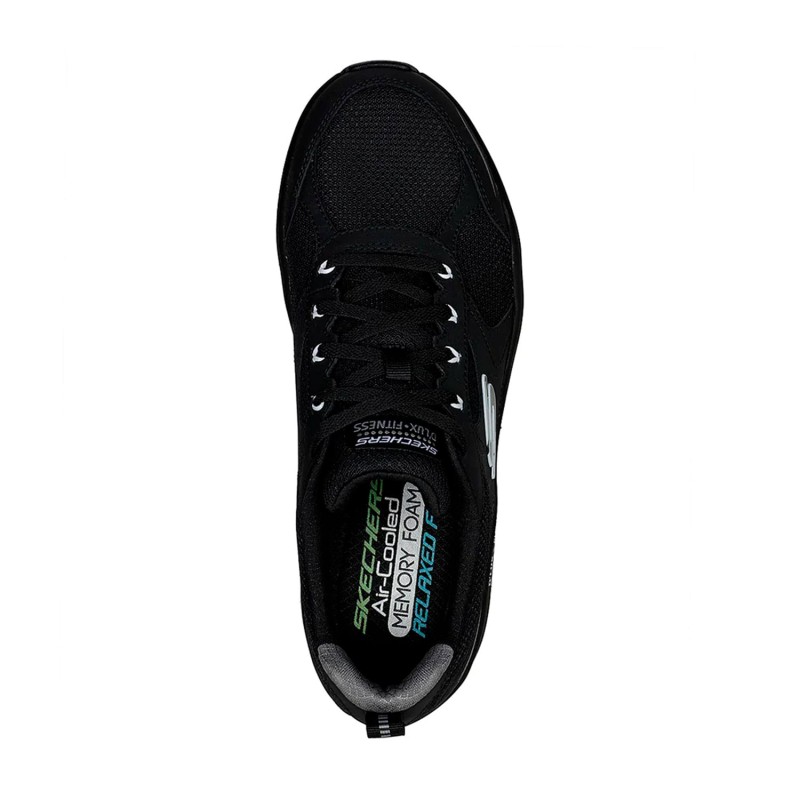 Tenis Skechers Negro Hombre Relaxed Fit D'Lux Fitness Perfect Timing