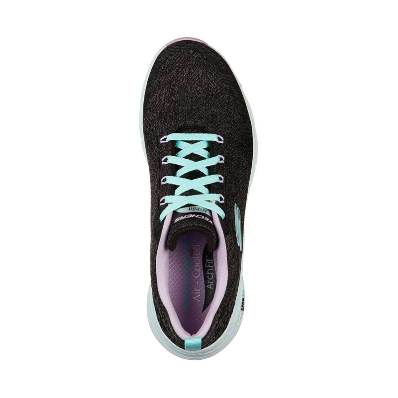 Tenis Skechers Negro Mujer Arch Fit Comfy Wave