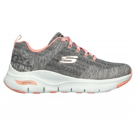 Tenis Skechers Gris Mujer Arch Fit Comfy Wave