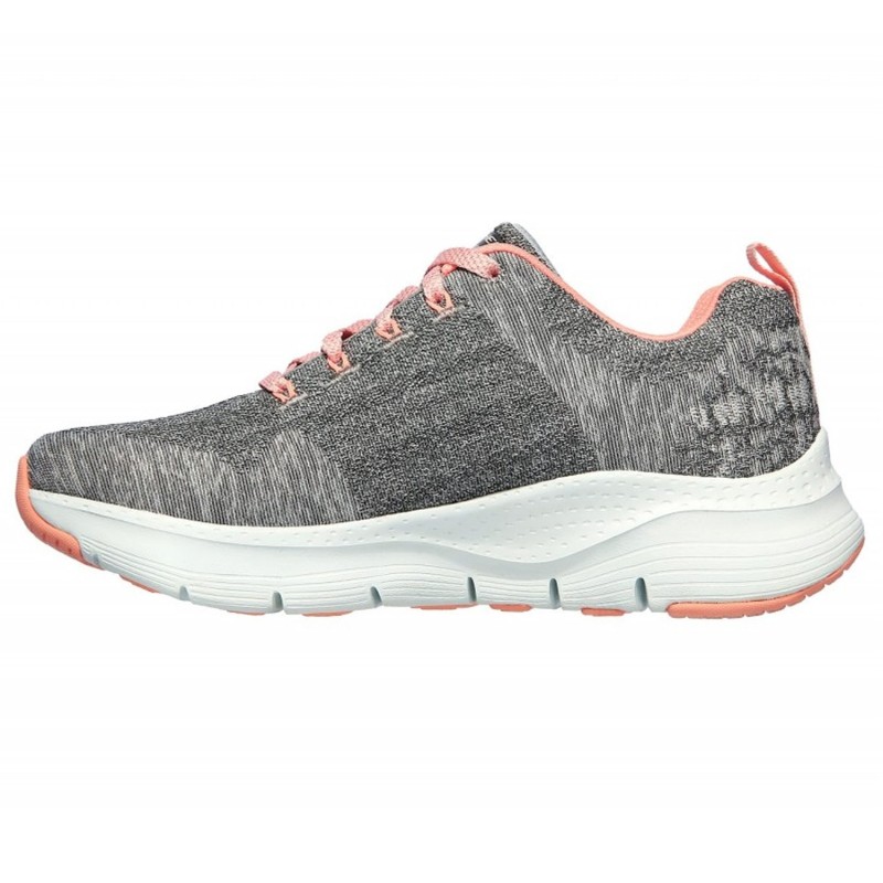 Tenis Skechers Gris Mujer Arch Fit Comfy Wave