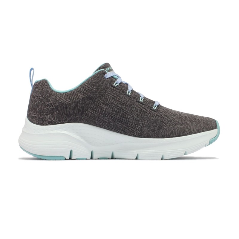 Tenis Skechers Gris Mujer Arch Fit Comfy Wave