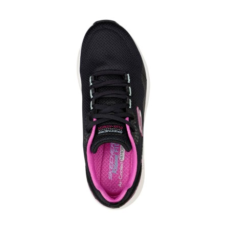 Tenis Skechers Negro Mujer D'lux fitness