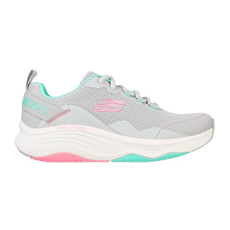 Tenis Skechers Gris Mujer D'lux fitness