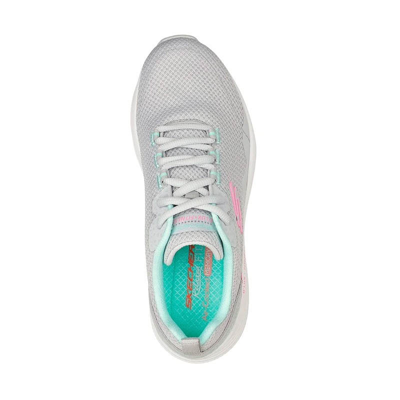 Tenis Skechers Gris Mujer D'lux fitness