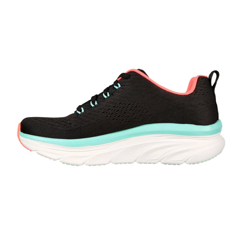 Tenis Skechers Negro Mujer Relaxed Fit DLux Walker Fresh Finesse