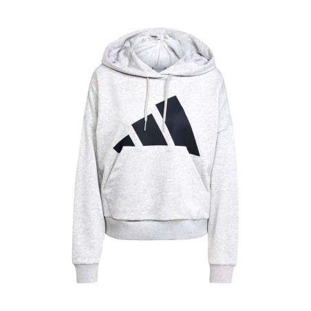 Buzo Adidas con capucha Gris Mujer Essentials Big Logo French Terry Loose