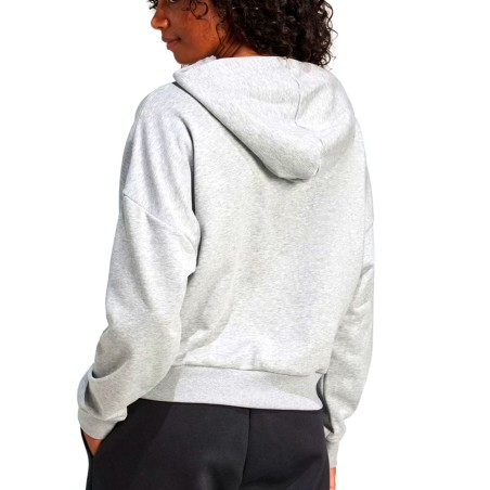 Buzo Adidas con capucha Gris Mujer Essentials Big Logo French Terry Loose