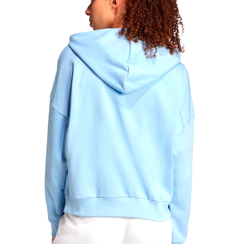 Buzo Adidas con capucha Azul Mujer Essentials Big Logo French Terry Loose